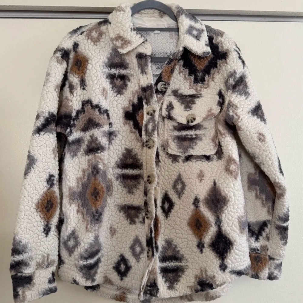 Stitch And Pine Sherpa Aztec Jacket